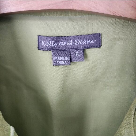 Kelly and Diane 100% linen embellish pineapple Safari Coastal jacket - Picture 6 of 16